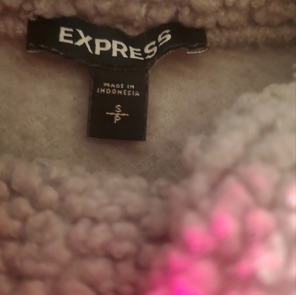 Express light grey sweater/fuzzysweatshirt oversized - Picture 2 of 6